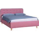 TOM TAILOR HOME Polsterbett »NORDIC BED«, mit Knopfheftung im Kopfteil, Füße Buche natur, rosa