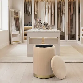 Relaxdays Hocker Samt mit Stauraum,