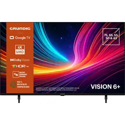 GRUNDIG LED-Fernseher "65 VOE 74 EL6T00", F (A-G), schwarz, 65, Fernseher