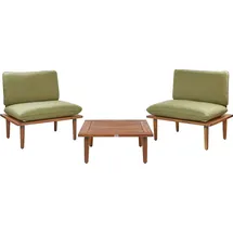 Beliani Gartenlounge Frascati 3-tlg. grün