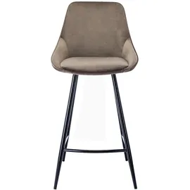 vente-unique Barhocker, Samt, Taupe, 2 StÅck