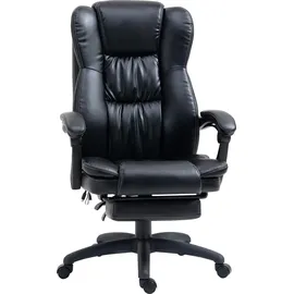 Vinsetto Chefsessel Kunstleder Schwarz