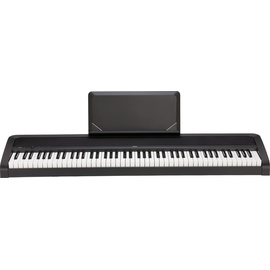 Korg B2N Digitalpiano, Keyboard, E-Piano, (mit leichtgängiger Tastatur, Notenpult, Dämpferpedal und Lernsoftware), USB Midi/Audio-Anschlüsse, schwarz