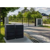 Dynamic24 - Lamellen Mülltonnenbox Anthrazit - doppelt SG03800-2