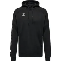 HUMMEL Herren Shirt hmlMOVE GRID COTTON HOODIE, BLACK, L