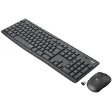 Logitech MK295 kabelloses Tastatur-Maus-Set mit SilentTouch-Technologie, Shortcut-Tasten, optischer Spurführung, Nano USB-Empfänger, verzögerungsfreier Drahtlosverbindung, NLB AZERTY-Layout - Graphit