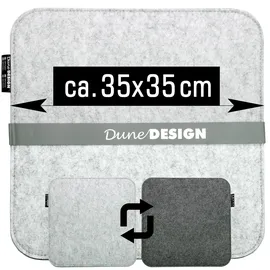 Dune Design Sitzkissen 35 x 35 x 8 cm grau 4-tlg.