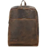 Plevier Hertz Daypack Leder 45 cm Laptopfach dunkelbraun