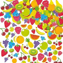 Schaumstoff-Aufkleber - Früchte (pro Set 120) Bastelbedarf Verzierung & Dekorationen