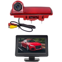 Pmandgk 170-Grad-RüCkfahrkamera-RüCkfahrkamera-Bremslicht und 4,3-Monitor für Trafic Opel/Vaxhall Vivara Custom 2014