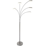 Steinhauer Stehleuchte Standleuchte Beistellechte Designleuchte dimmbar Metall Glas silber