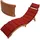 DEGAMO Panama Gartenliege 183 x 54 x 64 cm natur/rot klappbar