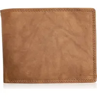 Josephine Osthoff Handtaschen-Manufaktur Josephine Osthoff Geldbörse Herren klassisch Querformat, Tri-Fold, Münzfach, Kartenfächer mit RFID, 100% Echtleder, Reißverschlussfach innen,