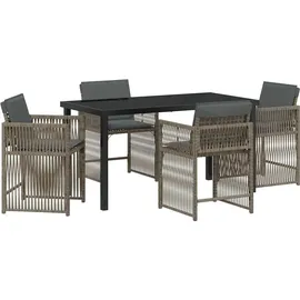 vidaXL Gartenmöbel-Set 5-tlg. Grau