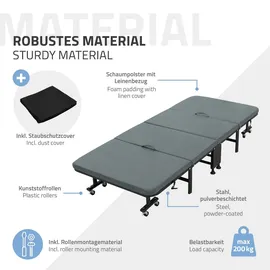 ECD Germany Gästebett Klappbett 80 x 190 cm blau