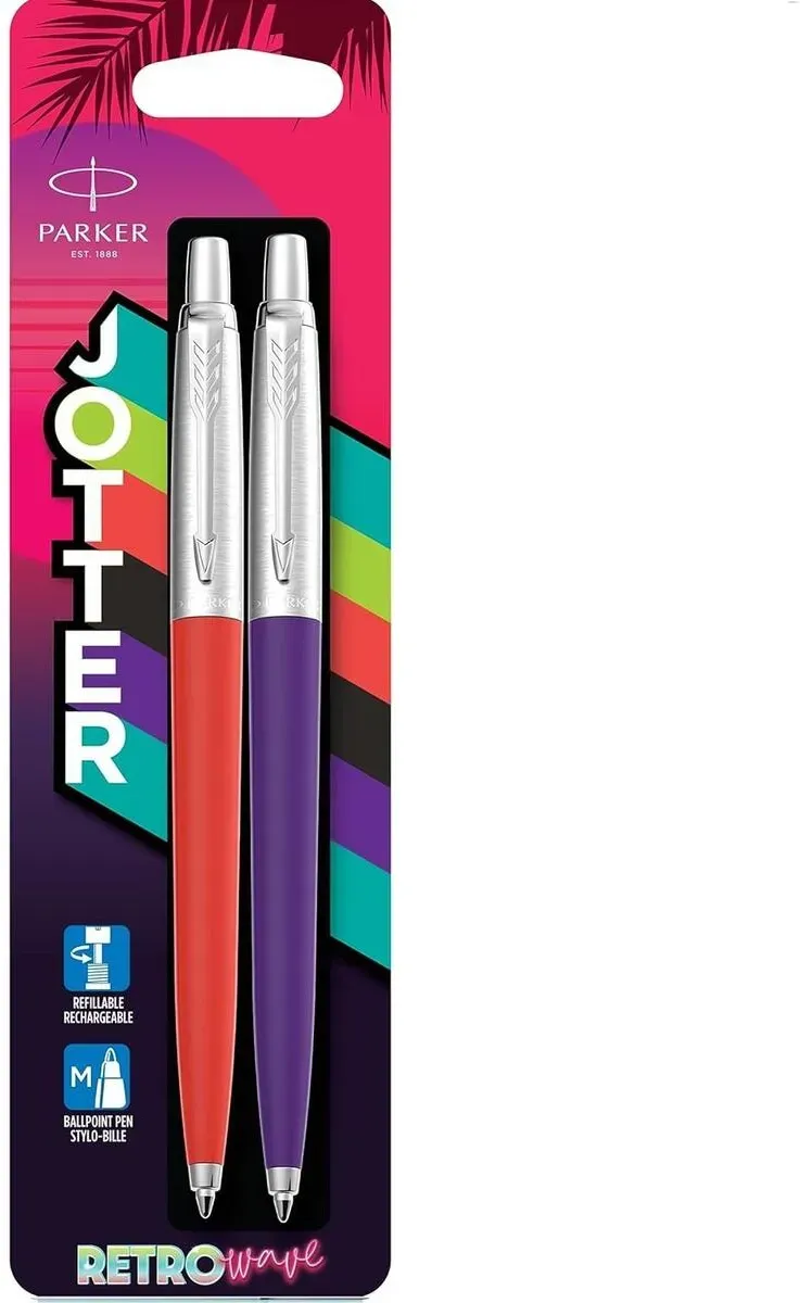 PARKER Druckkugelschreiber JOTTER RETRO WAVE, 2er Pack