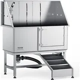 Vevor Professionelle Hundepflegewanne 1574,8mm Edelstahl Tierbadewanne Hundewaschstation 200kg Hunden Pflege Dusche Hundewaschanlage Haustierpflege...