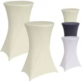 Baumarktplus 2x Stehtischhusse 60 cm Beige