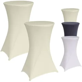 Baumarktplus 2x Stehtischhusse 60 cm Beige