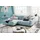 KAWOLA Ecksofa Cara Cord Recamiere links hellblau