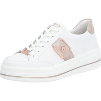 Remonte Damen D1C02 Sneaker, Weiss/Rosegold/White / 80, 42 EU