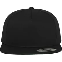 Flexfit Classic 5 Panel Snapback Cap schwarz Einheitsgröße