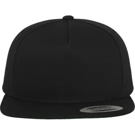 Flexfit Classic 5 Panel Snapback Cap schwarz Einheitsgröße