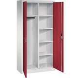 Californian Products CP Stahlschrank C 2000 Acurado 9260-30 S10156 lichtgrau, rubinrot 93,0 x 40,0 x 195,0 cm, aufgebaut