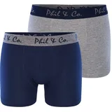 Phil & Co. Berlin 2er-Set: Boxershorts in Dunkelblau | L