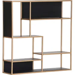 Wandregal GUTMANN FACTORY "Porto", schwarz, H:100cm T:25cm, Regale