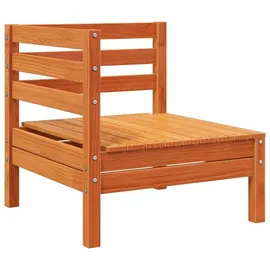 vidaXL Gartensofa 3-Sitzer mit Hocker Wachsbraun Massivholz Kiefer