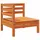 vidaXL Gartensofa 3-Sitzer mit Hocker Wachsbraun Massivholz Kiefer