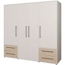 Die Möbelfundgrube Kleiderschrank MOKKARIS 205,9 x 200,1 x 0 cm Beige/Grau