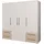 Die Möbelfundgrube Kleiderschrank MOKKARIS 205,9 x 200,1 x 0 cm Beige/Grau