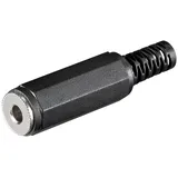 goobay Klinkenkupplung - 3,5 mm - stereo Audio Stecker, Schwarz