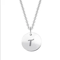 Kettenanhänger ONE ELEMENT "Buchstaben Anhänger aus 333 Weißgold Ø 11,0 mm", silber, Schmuckanhänger, Damen, BuchstabeTimSetmitHalskette, A, Gold Weißgold 333, Gold, Weißgold 333, das perfekte Geburtstagsgeschenk für Frau und Mann