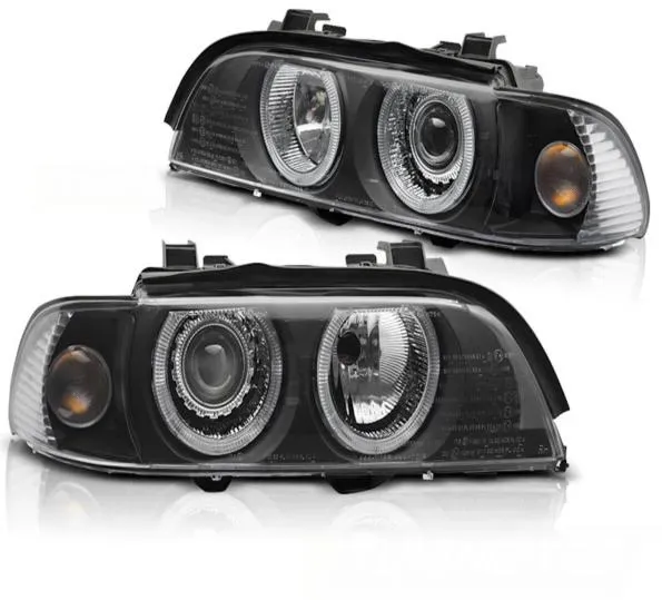 Xenon Angel Eyes Scheinwerfer für BMW 5er E39 Facelift (LCI) 00-03 schwarz