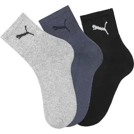 Puma short crew Sportsocken 3er Pack Blau/Grau/Schwarz 47-49