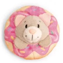 NICI Mini MagNICI Katze mit Donut 7 cm grau