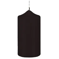 Kopschitz Kerzen Stumpen Kerzen Chocolate Schokolade 20 x Ø 6 cm, 6 Stück getauchte Stumpenkerzen mit Spitzkopf in RAL Qualität