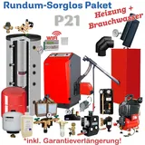 ATMOS P 21 Pelletkessel Rundum-Sorglos-Paket Heizung+ Brauchwasser+ JBR mit WIFI
