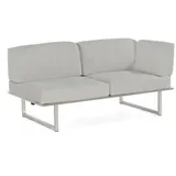 SonnenPartner Lotus Loungesofa grau/weiß