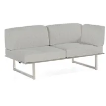 SonnenPartner Lotus Loungesofa grau/weiß