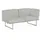 SonnenPartner Lotus Loungesofa grau/weiß