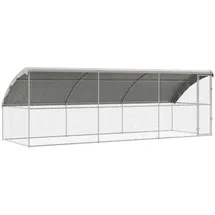 vidaXL Hundezwinger 6 x 2 x 2 m Stahl Silber