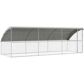 vidaXL Hundezwinger 6 x 2 x 2 m Stahl Silber