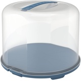 Rotho Fresh Tortenglocke XL, lebensmittelechter Kunststoff (PP) BPA-frei, blau/transparent, (35.5 x 34.5 x 26.0 cm)