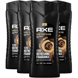 Axe 3-in-1 Duschgel & Shampoo Dark Temptation XL für langanhaltende Frische und Duft dermatologisch getestet 400 ml 4 Stück