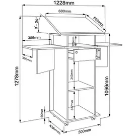 VCM my office Stehpult weiß