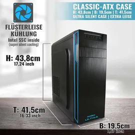 Greed GREED® Ultra 7 - Schneller PC mit Intel Core i7 - Leiser Computer + Home Office mit 4,0 GHZ, 32GB DDR4 RAM/Arbeitsspeicher - 1TB HDD - WLAN, inkl Win 11 Pro